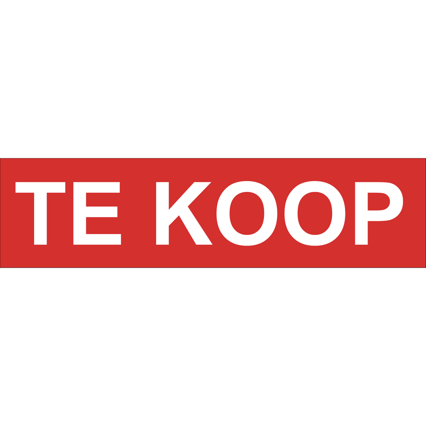 Te Koop sticker rood | 40 x 10 cm | 6 stuks - Ricard Pictogram stickers - 8718133053276