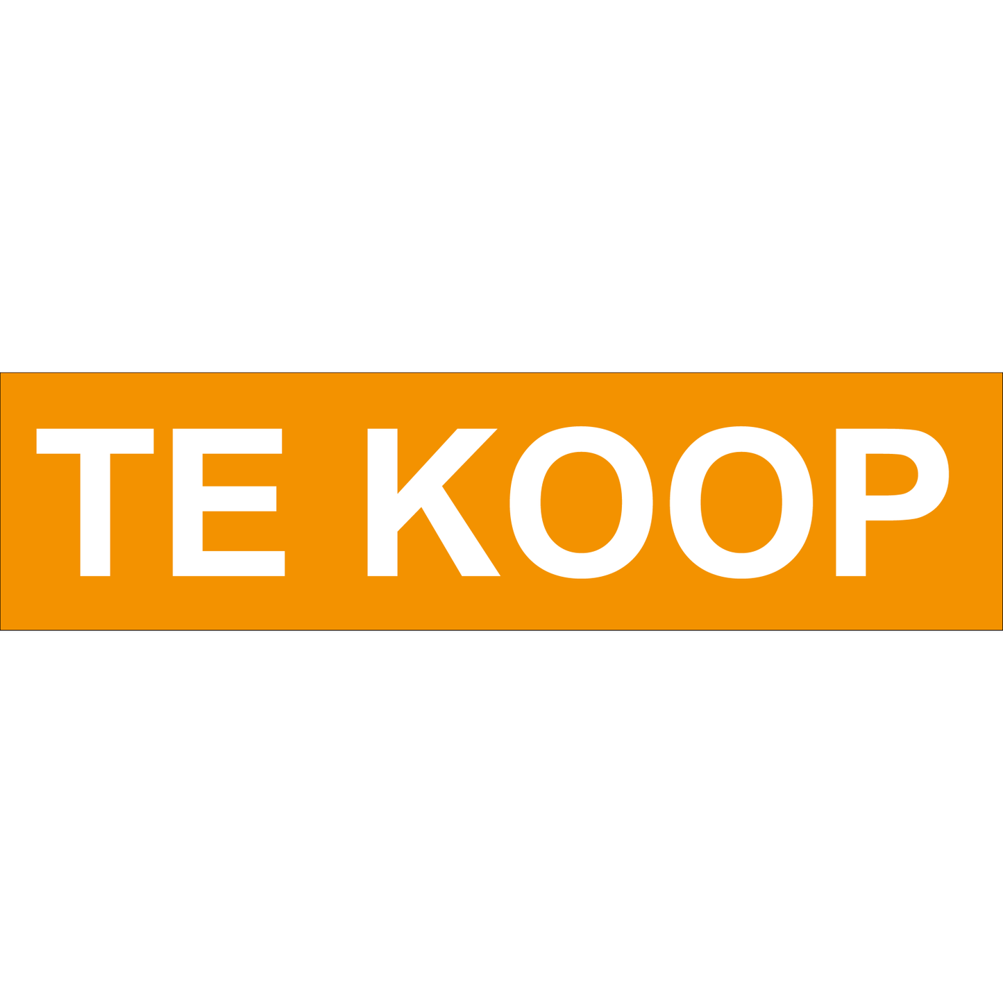 Te Koop sticker oranje | 40 x 10 cm | 6 stuks - Ricard Pictogram stickers - 8718133053283