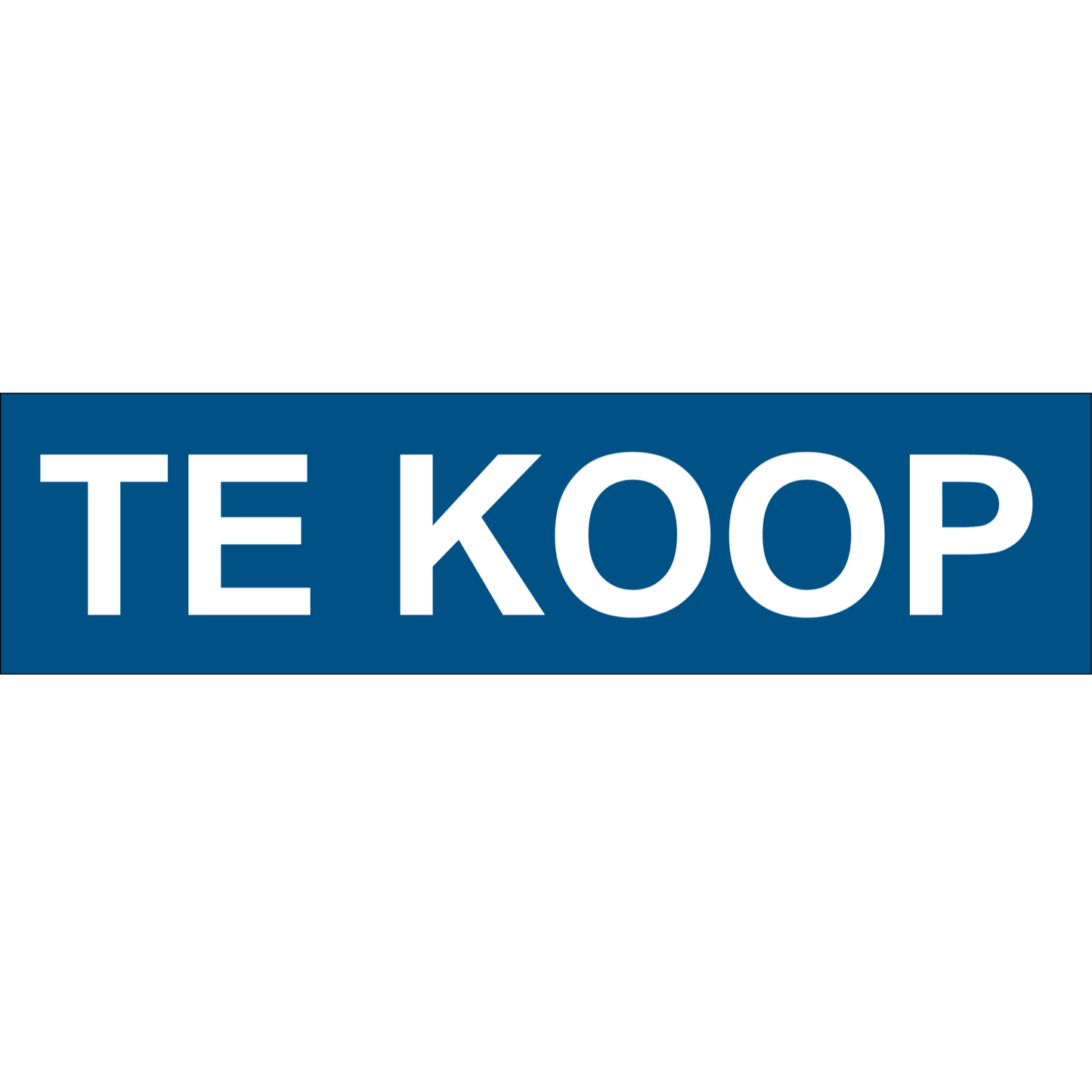 Te Koop sticker blauw | 40 x 10 cm | 6 stuks - Ricard Pictogram stickers - 8718133053320