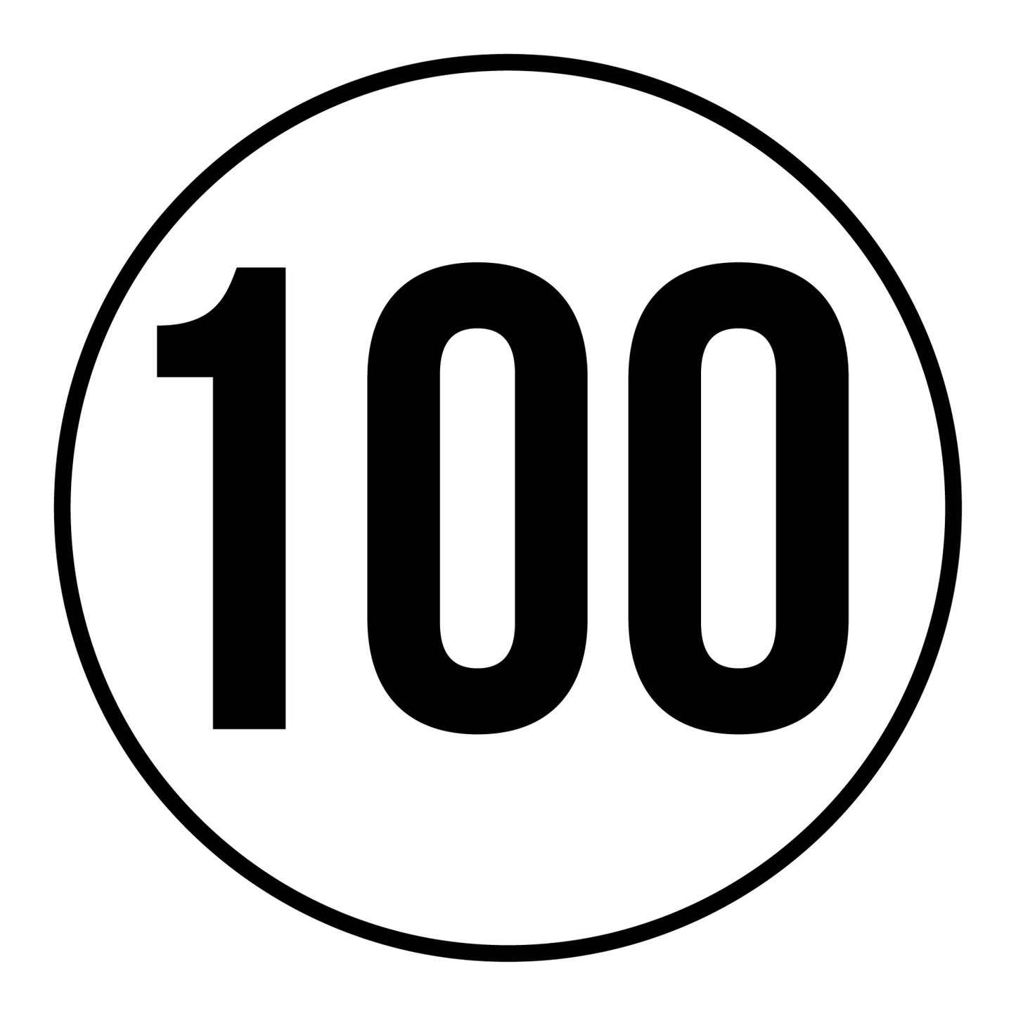 Tempo 100 KM Sticker | Weersbestendig | Vinyl - Ricard Pictogram stickers - 8718133054303