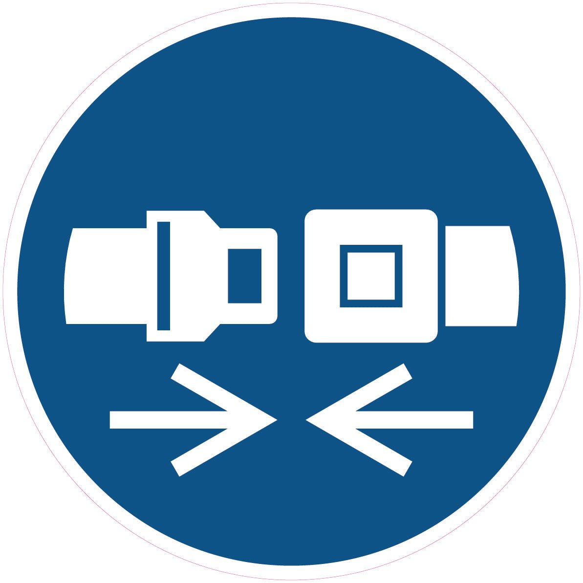 Gebodssticker veiligheidsriem verplicht, ISO 7010 M020