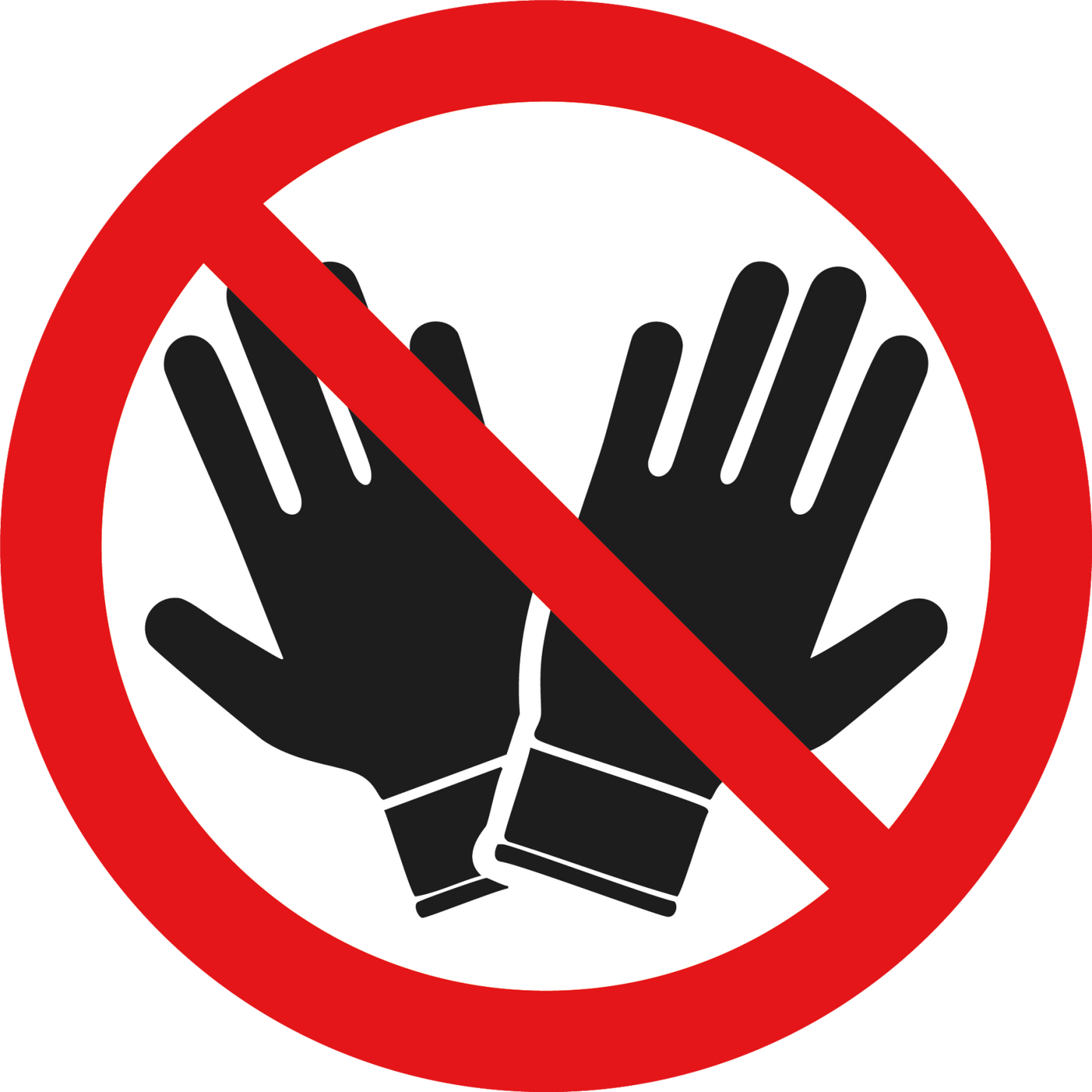 Verboden handschoenen te dragen stickers - Ricard Pictogram stickers - 8718133055942