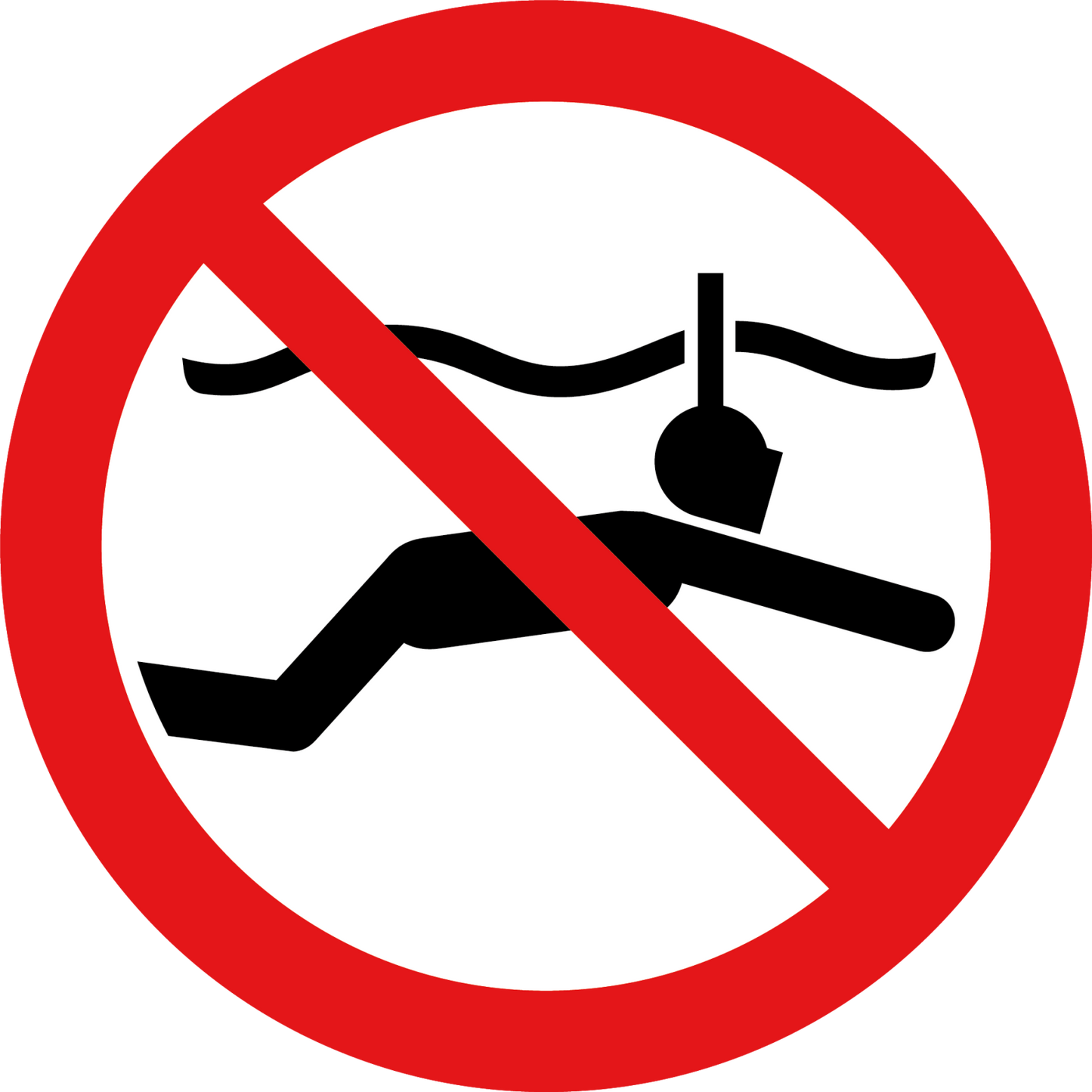 Verboden te snorkelen stickers | 15 Stuks 5 cm | Pictogram sticker | Vinyl