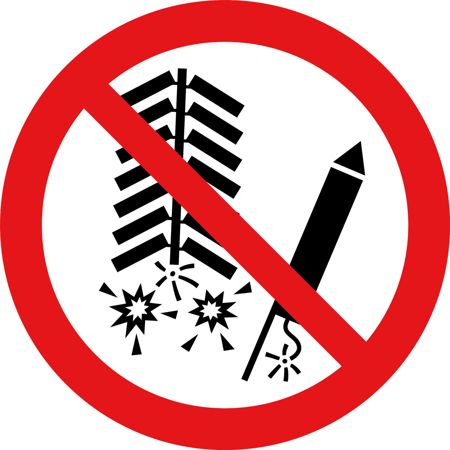 Verboden vuurwerk af te steken stickers | Pictogram stickers | Vinyl - Ricard Pictogram stickers - 8718133056086