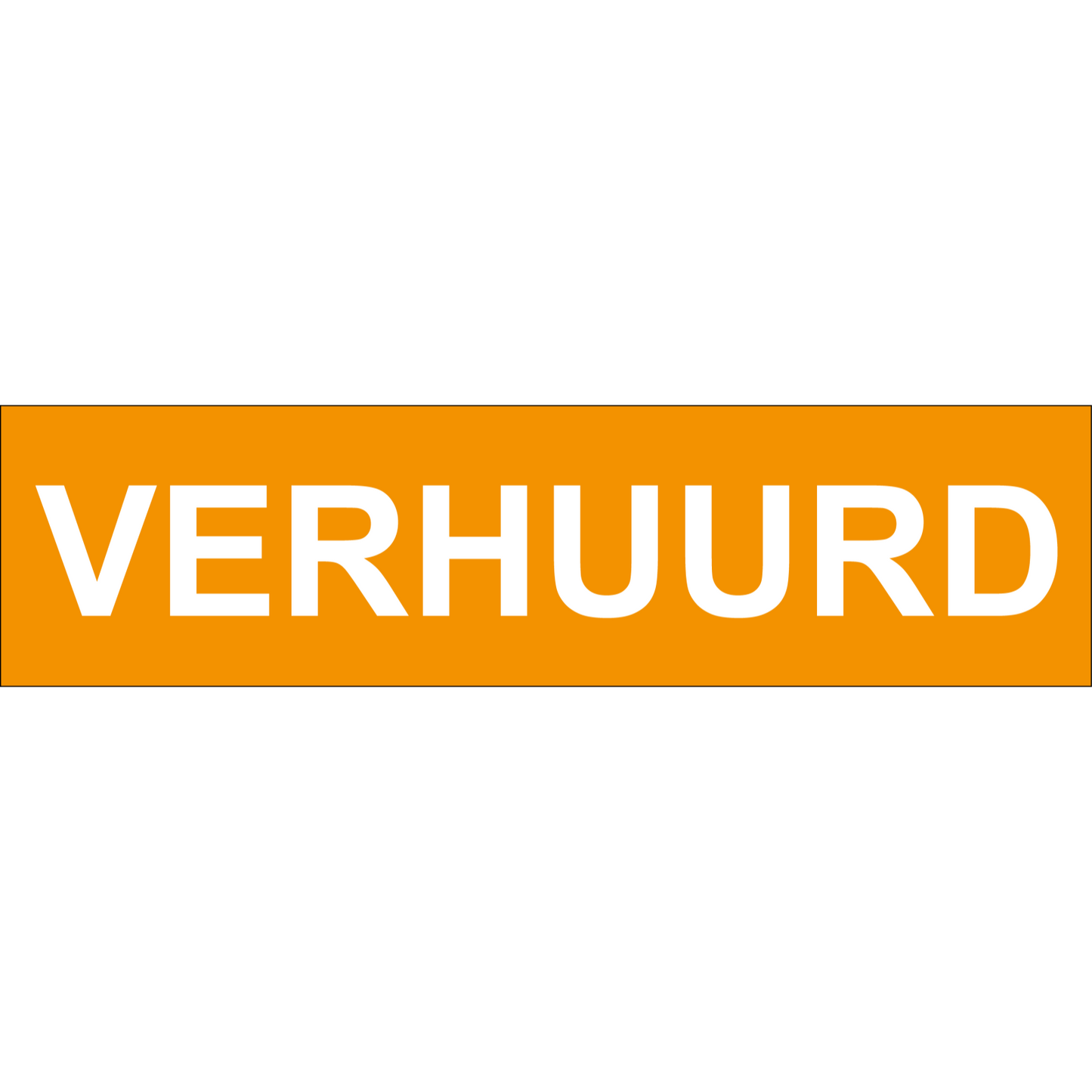 Verhuurd sticker oranje | 40 x 10 cm | 6 stuks - Ricard Pictogram stickers - 8718133053382