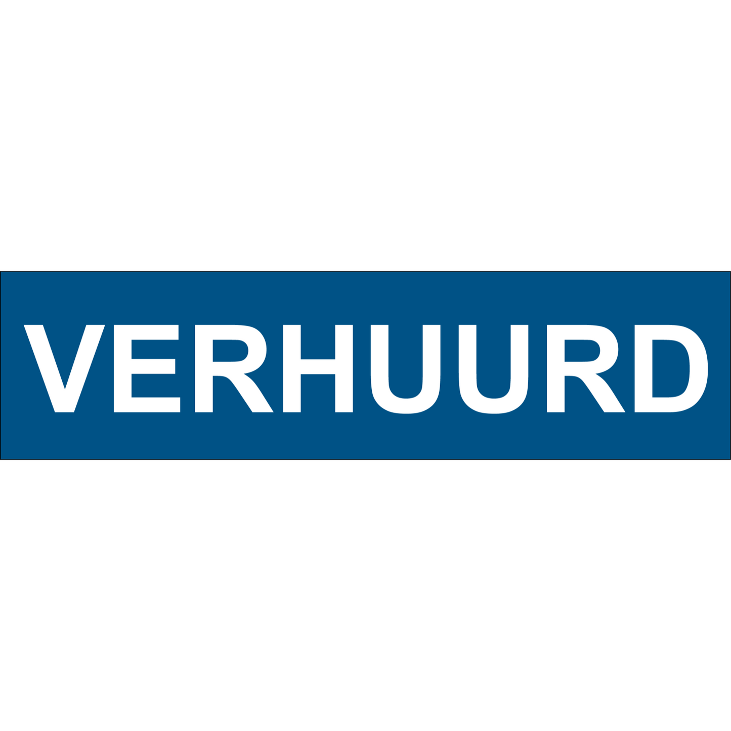 Verhuurd sticker blauw | 40 x 10 cm | 6 stuks - Ricard Pictogram stickers - 8718133053405