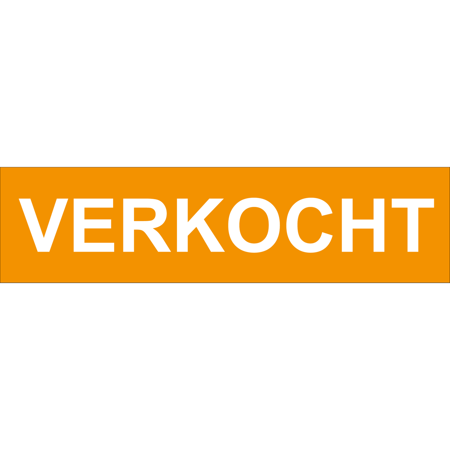 Verkocht sticker oranje | 40 x 10 cm | 6 stuks - Ricard Pictogram stickers - 8718133053481