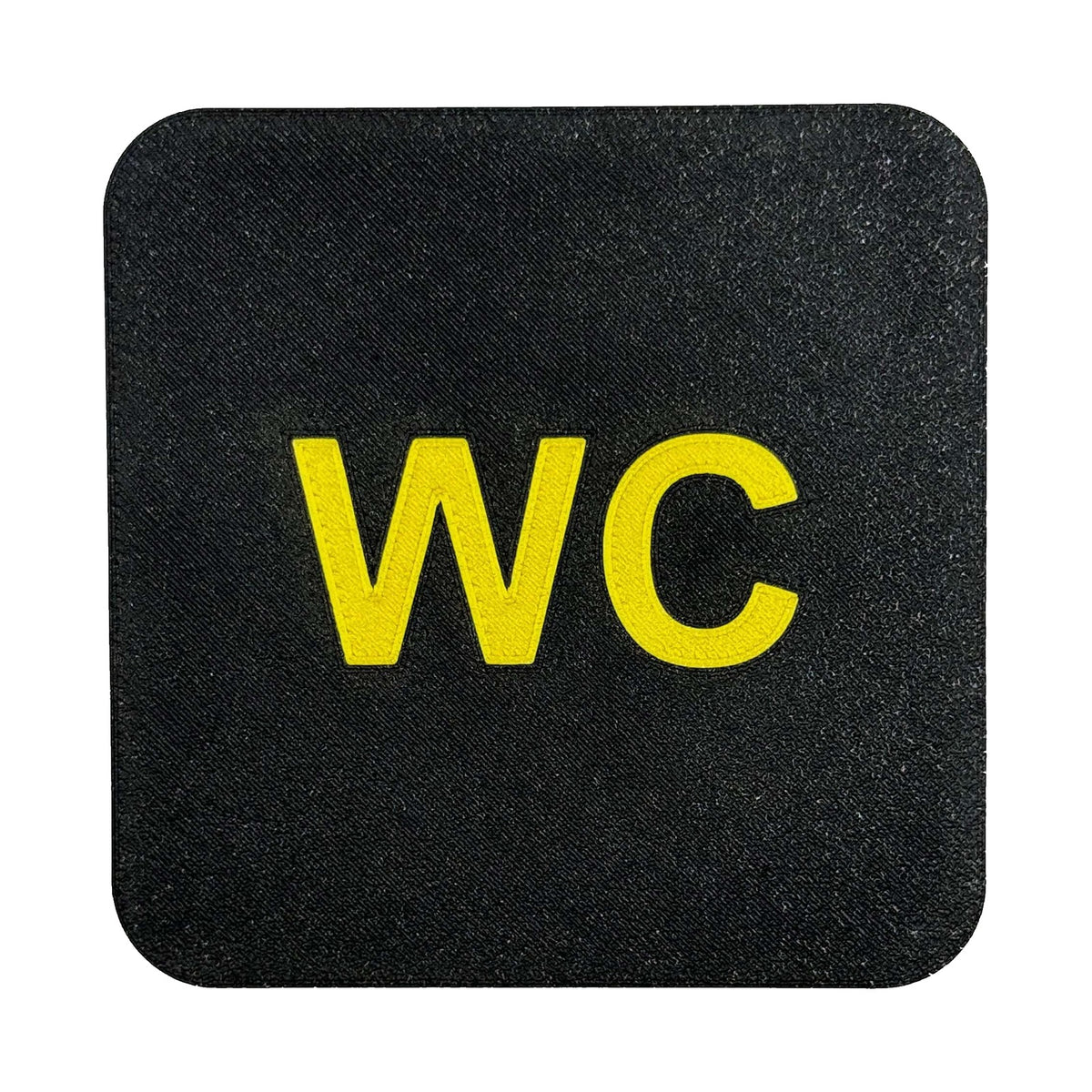WC-bordje, 10 x 10 cm, Zwart-Goud