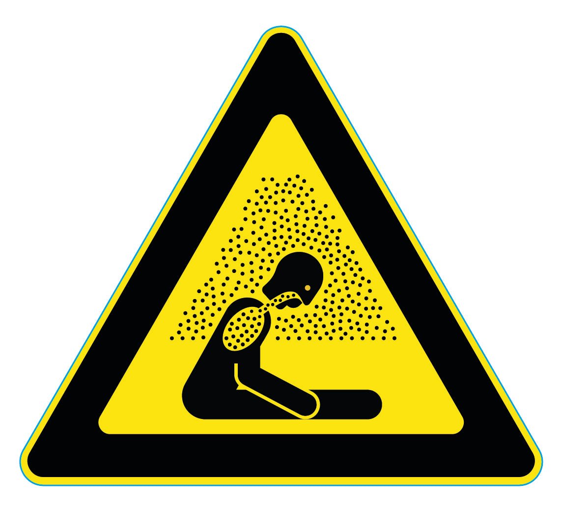 Waarschuwingssticker verstikkingsgevaar, ISO 7010 W041, 20 cm