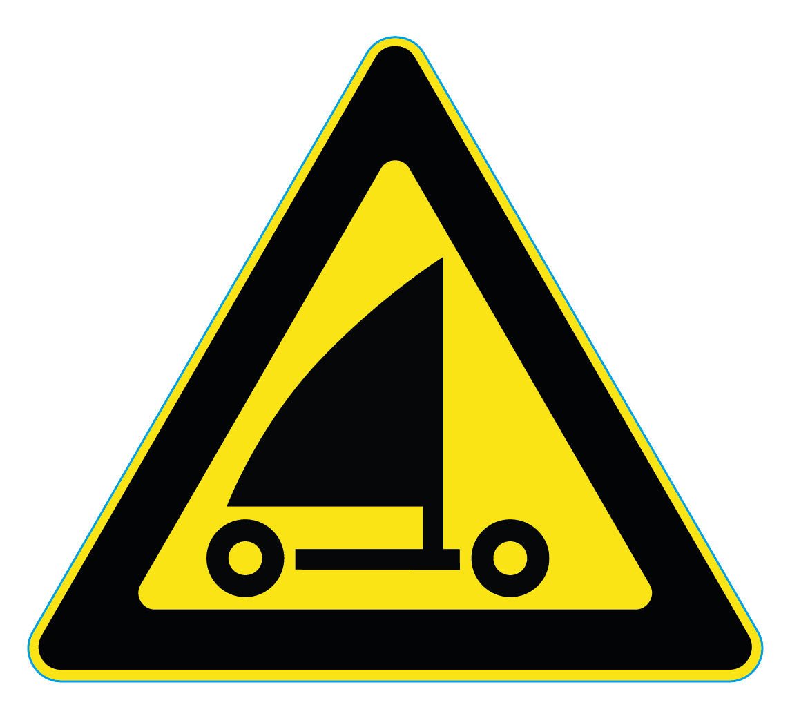 Waarschuwingssticker Strandzeilen ISO 7010 W059 Veiligheidsmarkering Strand & Kust Ricard Pictogram stickers 8718133052125