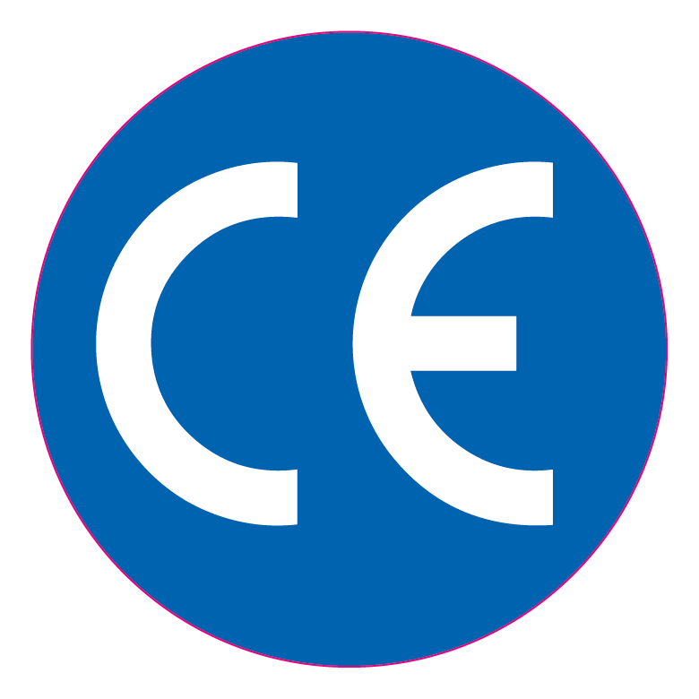 Wit/blauw 100expl. 3cm Rond CE met sticker Vinyl 25 op vel - Ricard Pictogram stickers -