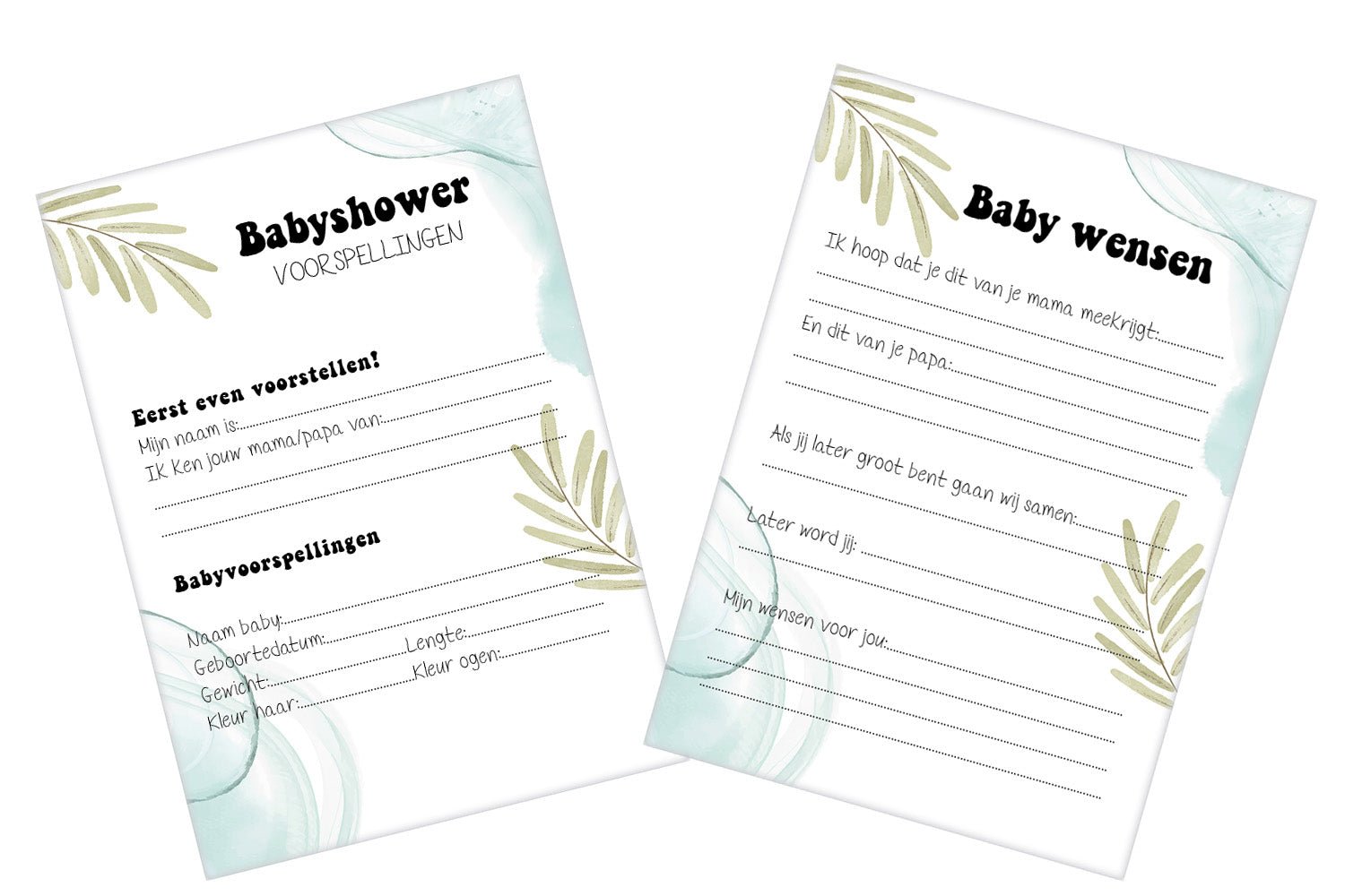 Babyshower Invulkaarten - Ricard