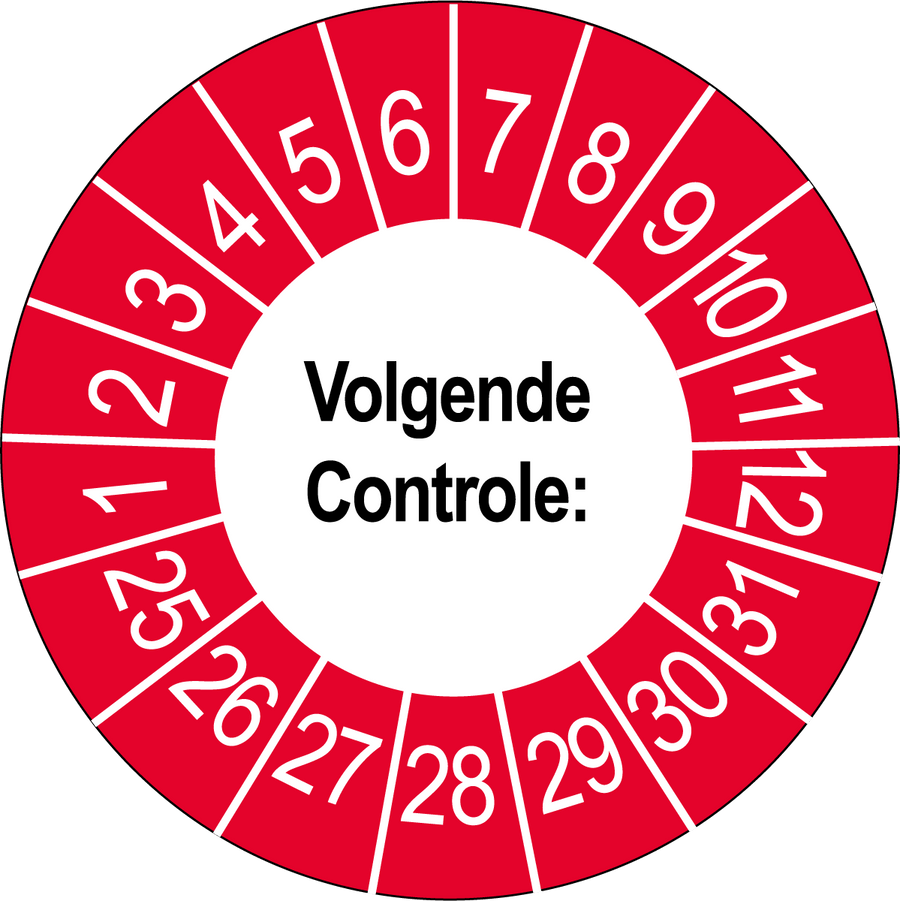 Keuringssticker Noodverlichting - Jaarlijkse controle