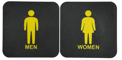 Toilet bordjes / WC bordjes met een man en een vrouw erop.