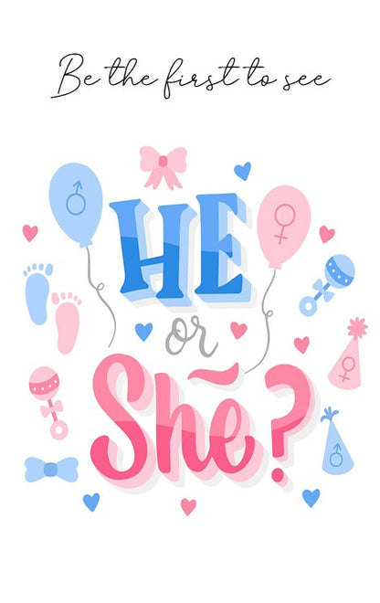 16 x Gender Reveal uitnodiging en envelop - babyshower invulkaarten - Kaart met envelop - Ricard8718133050176