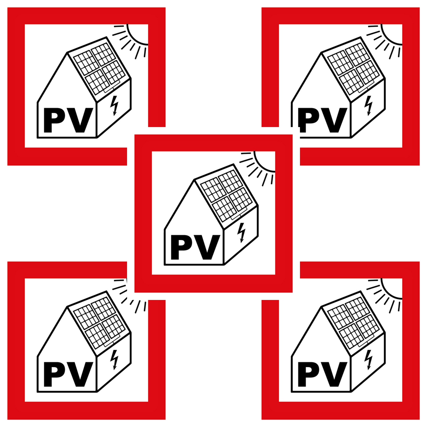 20x 3 x 3 cm PV sticker vierkant - Ricard Pictogram stickers -5xcollage