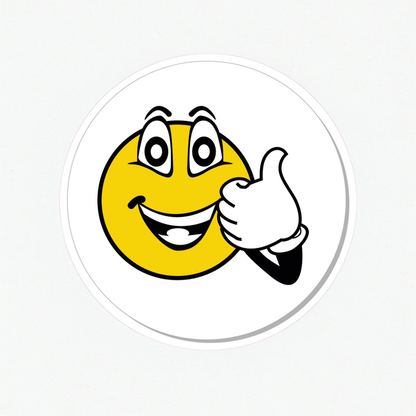 20x 3cm Rond Smile sticker Duim up - Ricard Pictogram stickers - 8718133041778