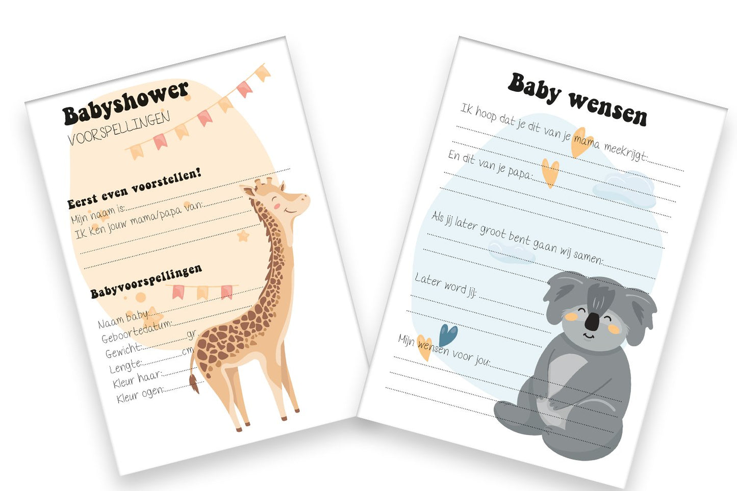 20x leuke babyshower invulkaarten (A5 formaat) babyshower 10 - Ricard