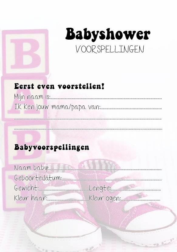 20x leuke babyshower invulkaarten (A5 formaat) babyshower 3 - Ricard