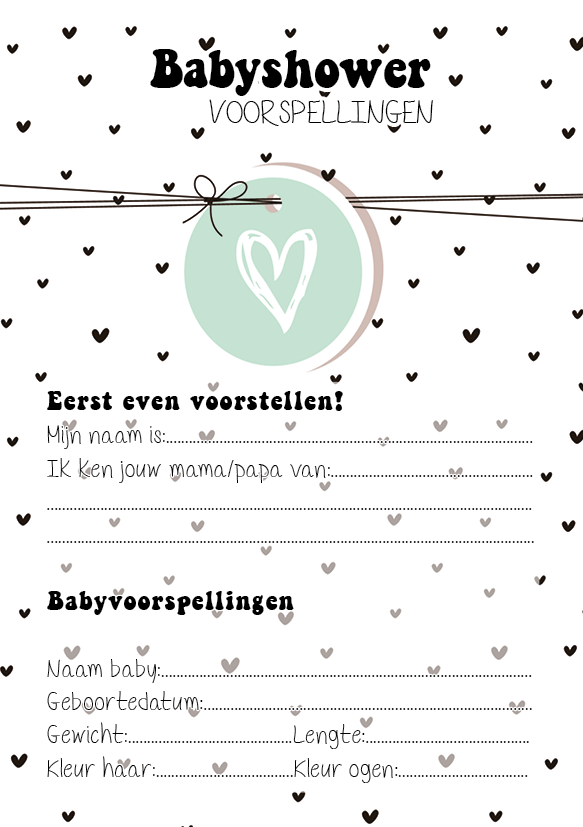 20x leuke babyshower invulkaarten (A5 formaat) babyshower 4 - Ricard