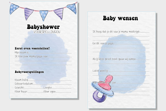 20x leuke babyshower invulkaarten (A5 formaat) babyshower 5 - Ricard