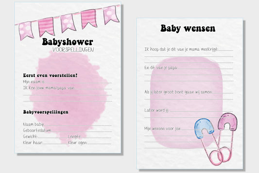 20x leuke babyshower invulkaarten (A5 formaat) babyshower 6 - Ricard