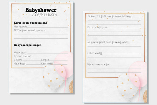 20x leuke babyshower invulkaarten (A5 formaat) babyshower 7 - Ricard