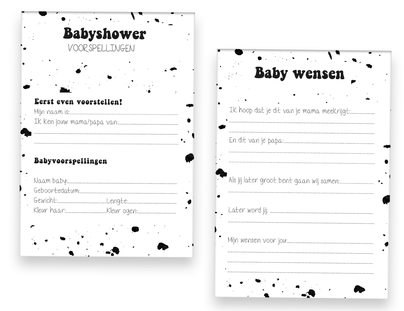 20x leuke babyshower invulkaarten (A5 formaat) babyshower 9 - Ricard