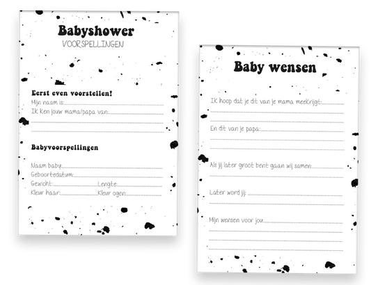 20x leuke babyshower invulkaarten (A5 formaat) babyshower 9 - Ricard