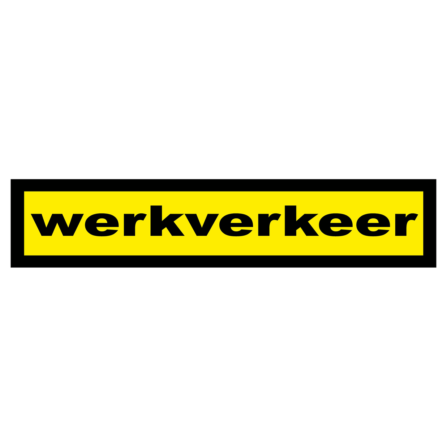 4x Waarschuwingssticker Werkverkeer | Geel/Zwart | Duidelijke Veiligheidsmarkering - Ricard Pictogram stickers - 8718133053160