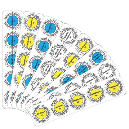 50 Keuringsstickers Aed gecontroleerd op: Rond 35 mm jaartal 23 tot 29 - Ricard Pictogram stickers - 8718133043543