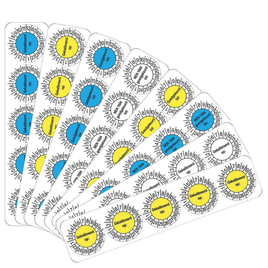 50 Keuringsstickers Garantie vervalt op Rond 35 mm - Ricard Pictogram stickers - 8718133050114