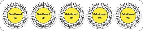 50 Keuringsstickers Gekalibreerd op: Rond 35 mm jaartal 23 tot 29 - Ricard Pictogram stickers -