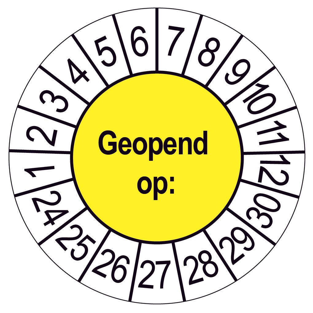 50 stickers Geopend op: Rond 35 mm Strips van 5 stuks - Ricard Pictogram stickers - 8718133049842