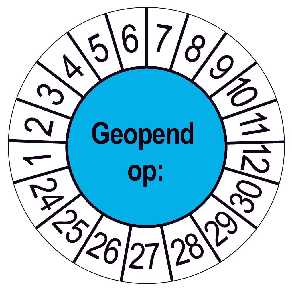 50 stickers Geopend op: Rond 35 mm Strips van 5 stuks - Ricard Pictogram stickers - 8718133049859