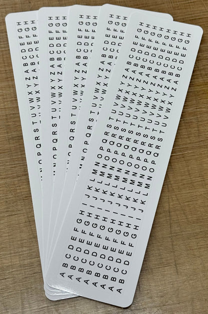 5x 68 stickers Kabel markers | Kabel markering labels | Alfabet | - Ricard Pictogram stickers - 