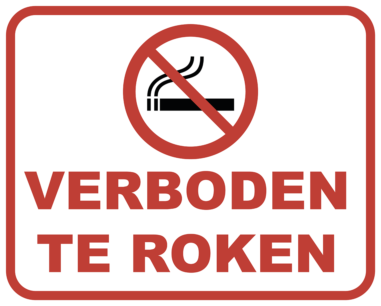 5x Verboden te Roken Pictogram Sticker (25x20 cm, Vinyl, Weersbestendig - Ricard Pictogram stickers - 8718133053726