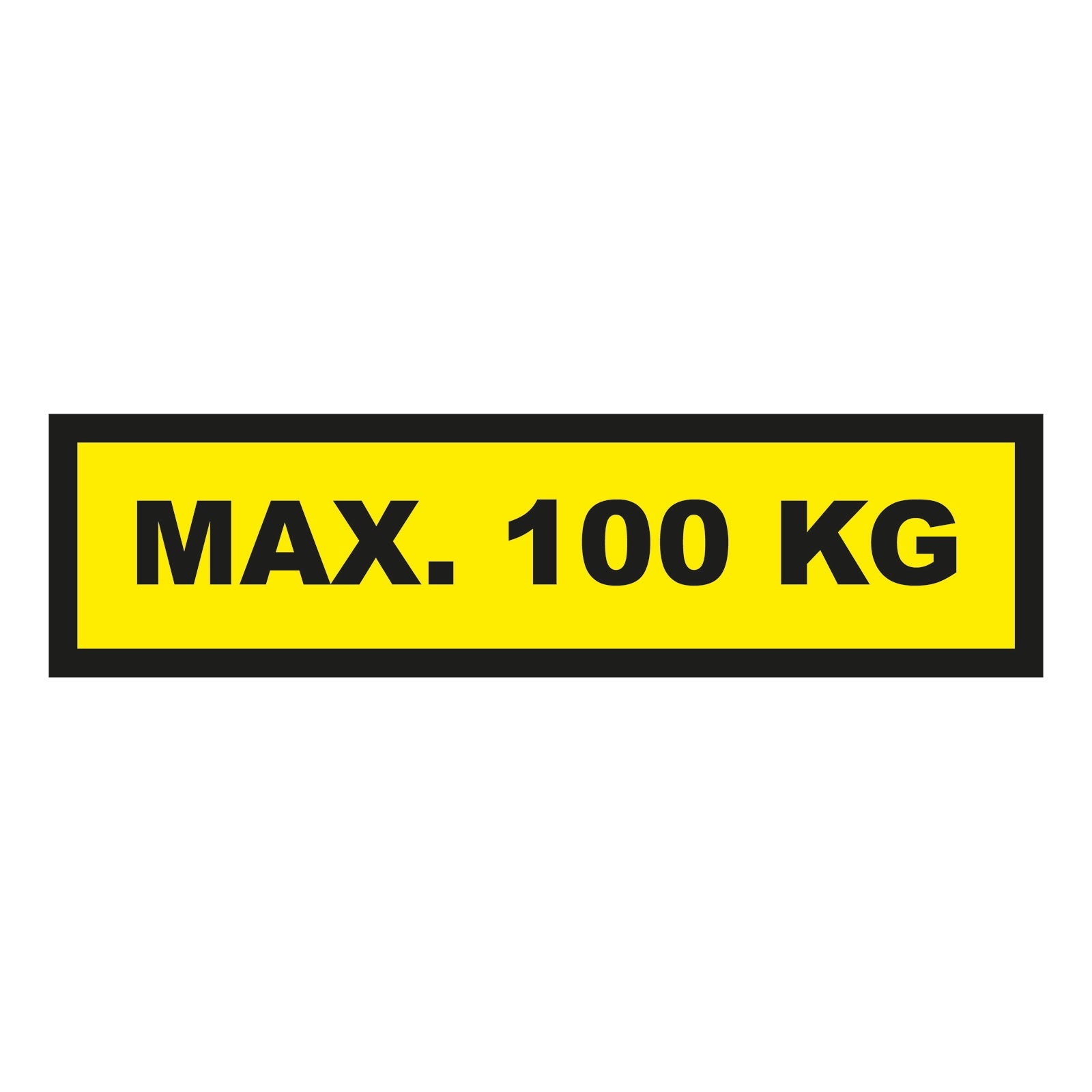 5x Waarschuwingssticker Max. Gewicht | Geel/Zwart | Duidelijke Veiligheidsmarkering - Ricard Pictogram stickers - 8718133052293