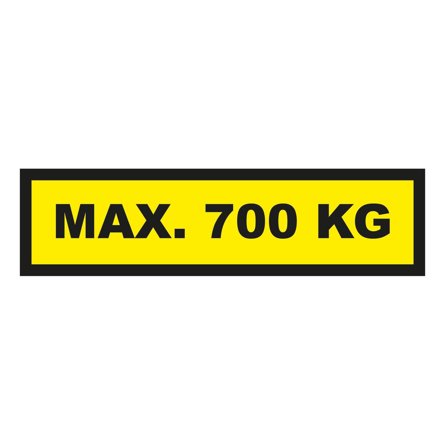 5x Waarschuwingssticker Max. Gewicht | Geel/Zwart | Duidelijke Veiligheidsmarkering - Ricard Pictogram stickers - 8718133052408