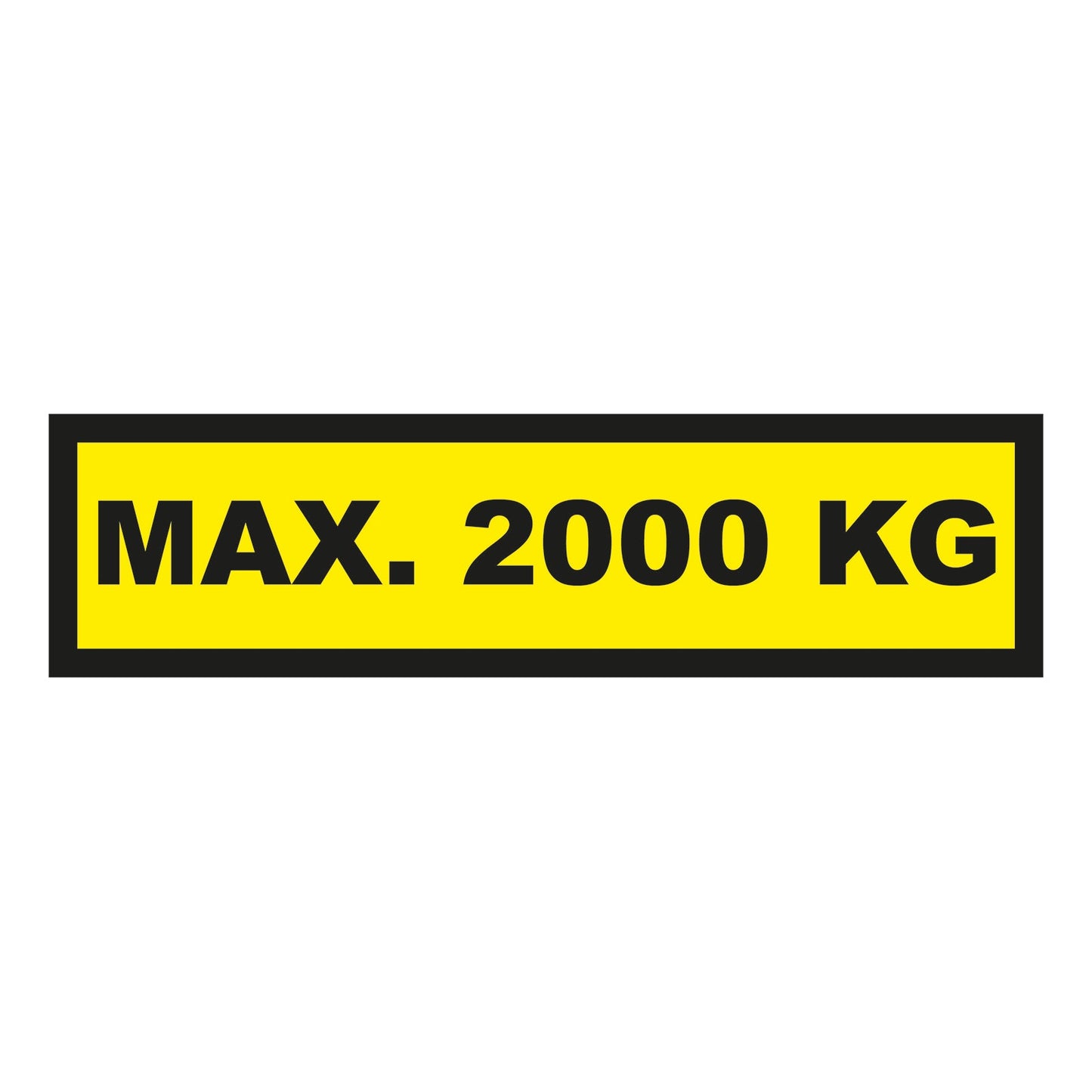 5x Waarschuwingssticker Max. Gewicht | Geel/Zwart | Duidelijke Veiligheidsmarkering - Ricard Pictogram stickers - 8718133052460