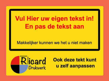 60x Deze sticker is aan te passen naar uw wensen formaat 52 x 74 mm - Ricard Pictogram stickers - 8718133050657