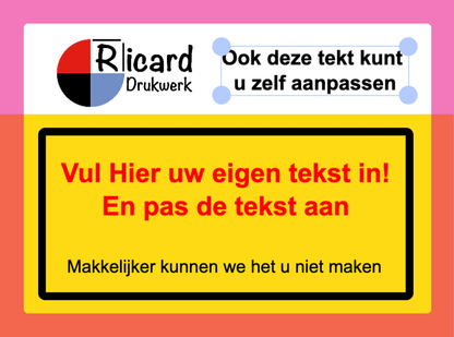 60x Deze sticker is aan te passen naar uw wensen formaat 52 x 74 mm - Ricard Pictogram stickers - 8718133050657