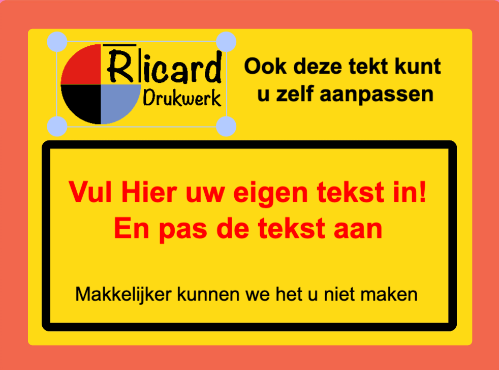 60x Deze sticker is aan te passen naar uw wensen formaat 52 x 74 mm - Ricard Pictogram stickers - 8718133050657