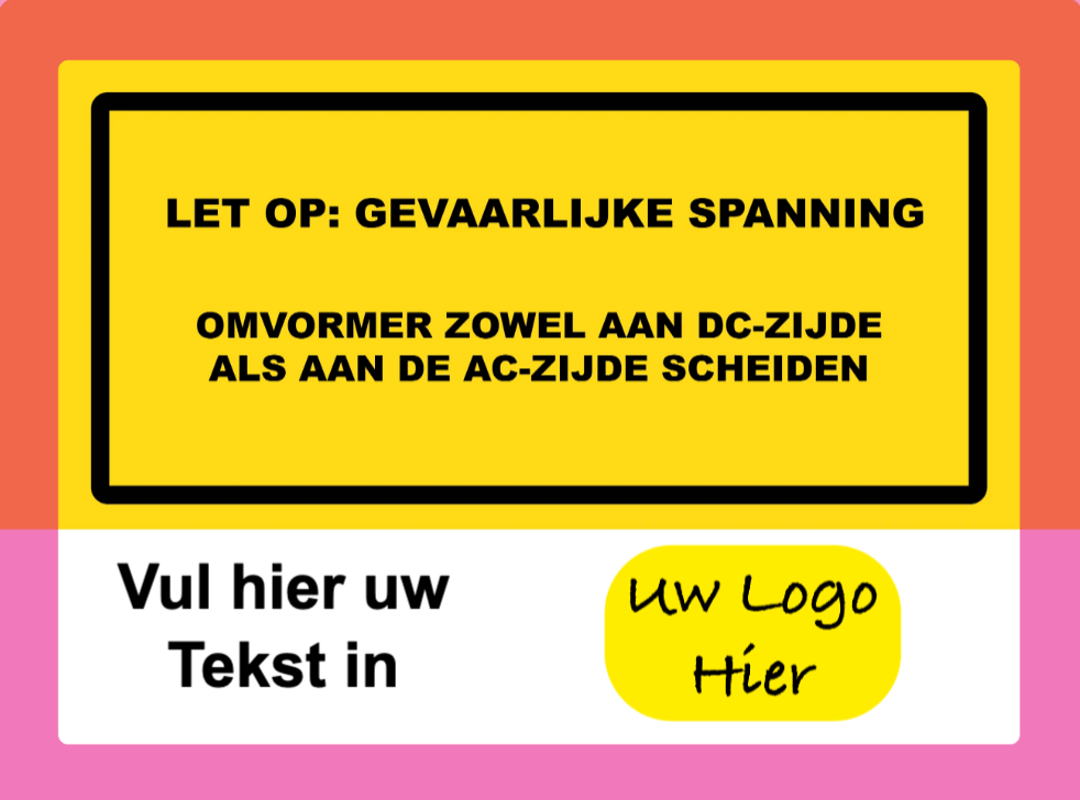 60x PV Sticker met eigen LOGO - Tekst is volledig zelf aan te passen versie2 - Ricard Pictogram stickers - 8718133050664