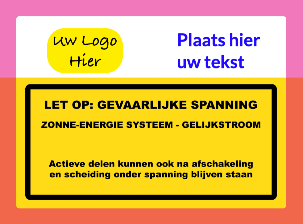 60x PV Sticker met eigen LOGO - Tekst is volledig zelf aan te passen versie5 - Ricard Pictogram stickers - 8718133050688