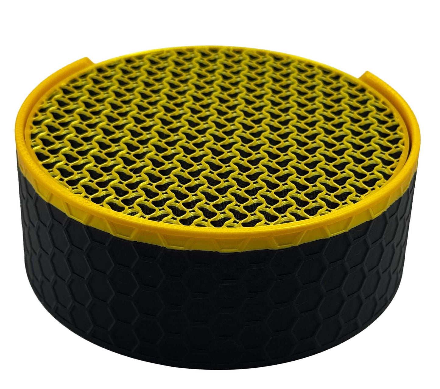 Luxe gouden onderzetters set van 7 stuks diameter 10 cm | Bio plastic