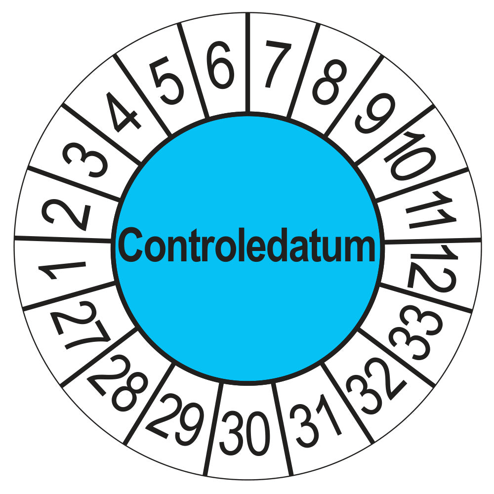 Controledatum keuringssticker blauw 2027