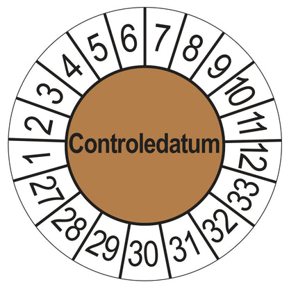 Controledatum keuringssticker bruin 2027