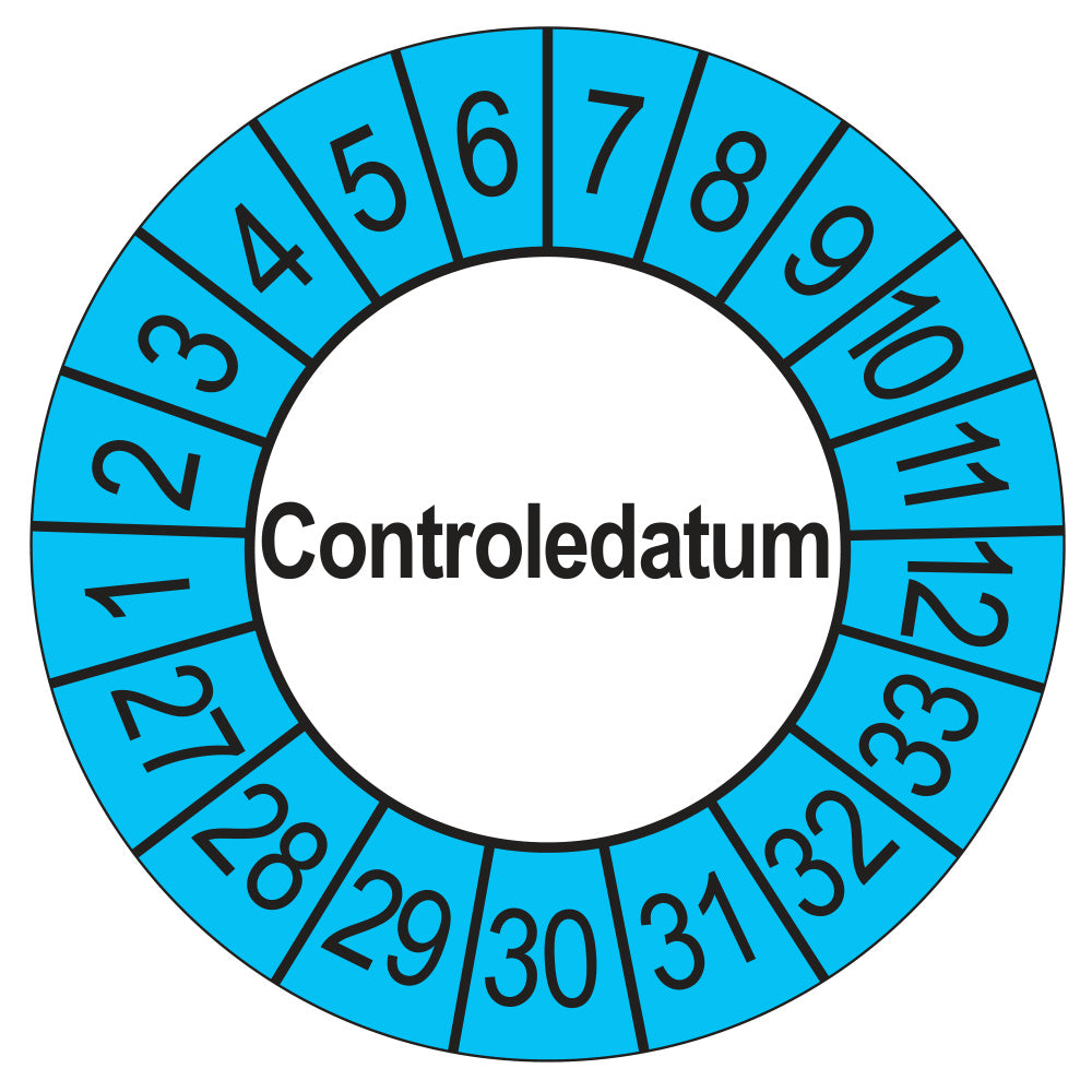 Controledatum keuringssticker buiten blauw 2027