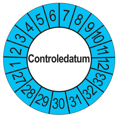 Controledatum keuringssticker buiten blauw 2027